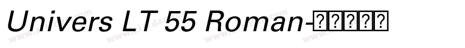 Univers LT 55 Roman字体转换